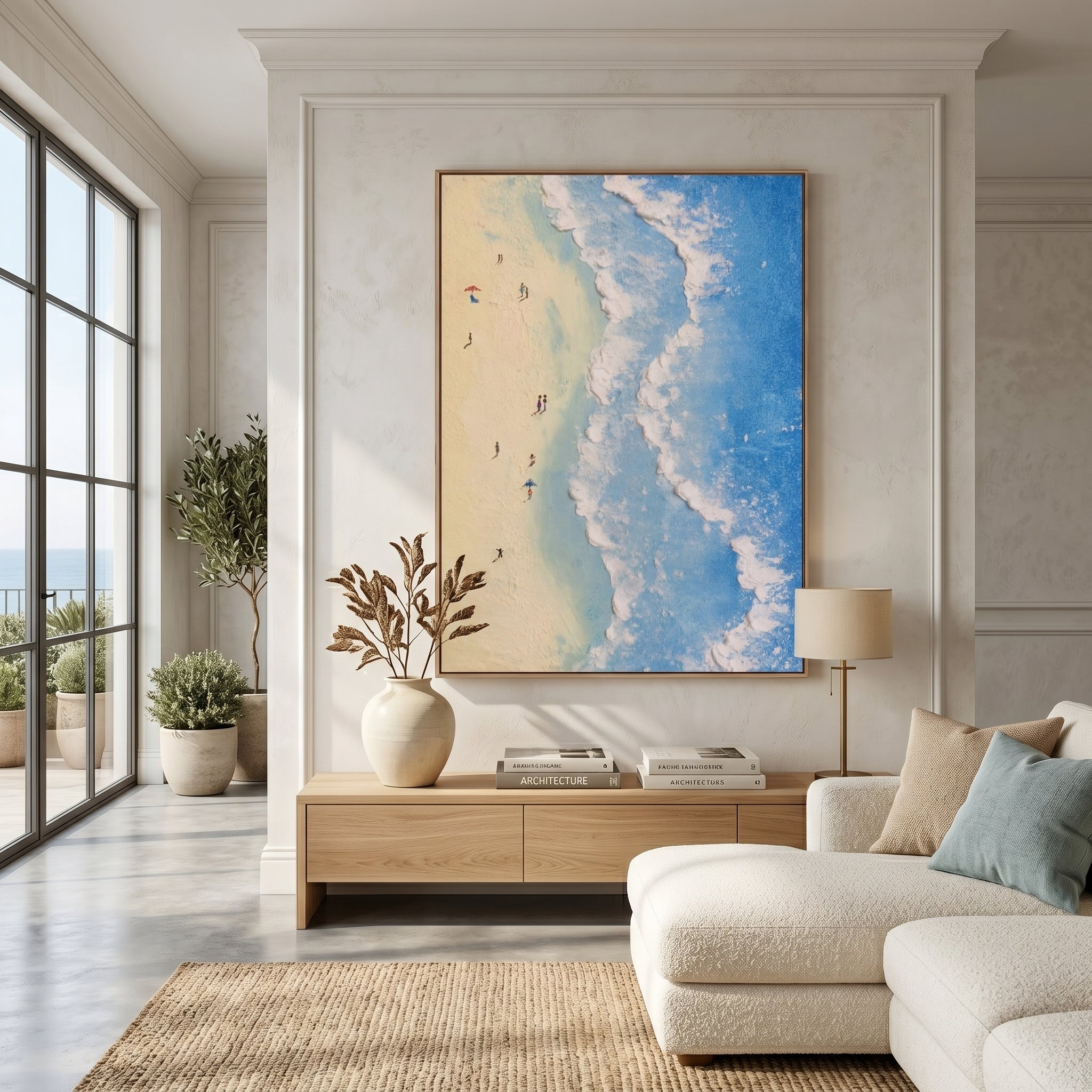3D Heavy Texture Ocean Scenery Painting CZ0176 - Viral Wall Art